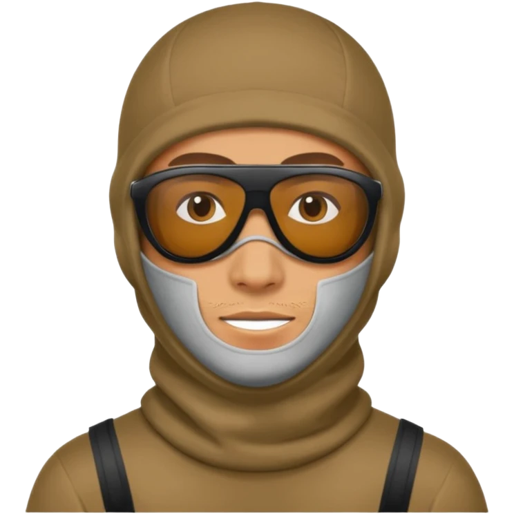 man in balaclava and sunglasses emoji