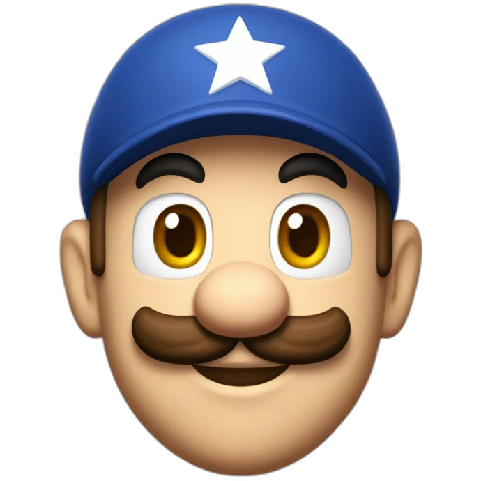 Super Mario avec une casquette des yankee emoji