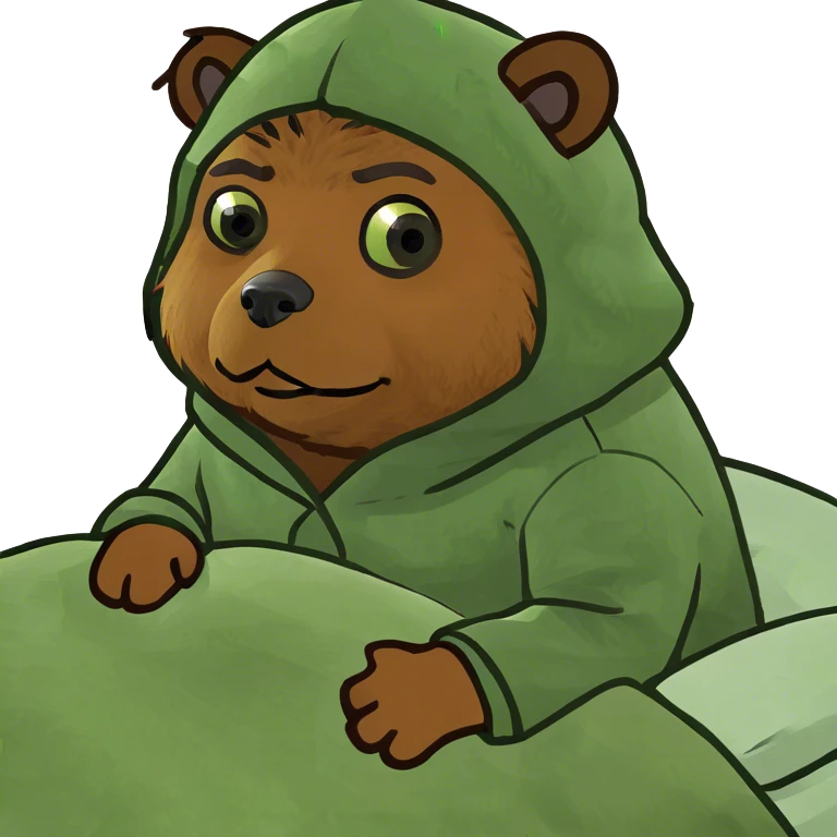 Sleeping Ewok in a bed  emoji