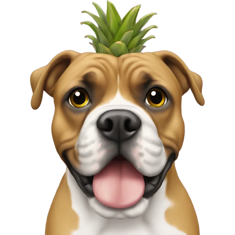 English Staffordshire eating pineapple  emoji
