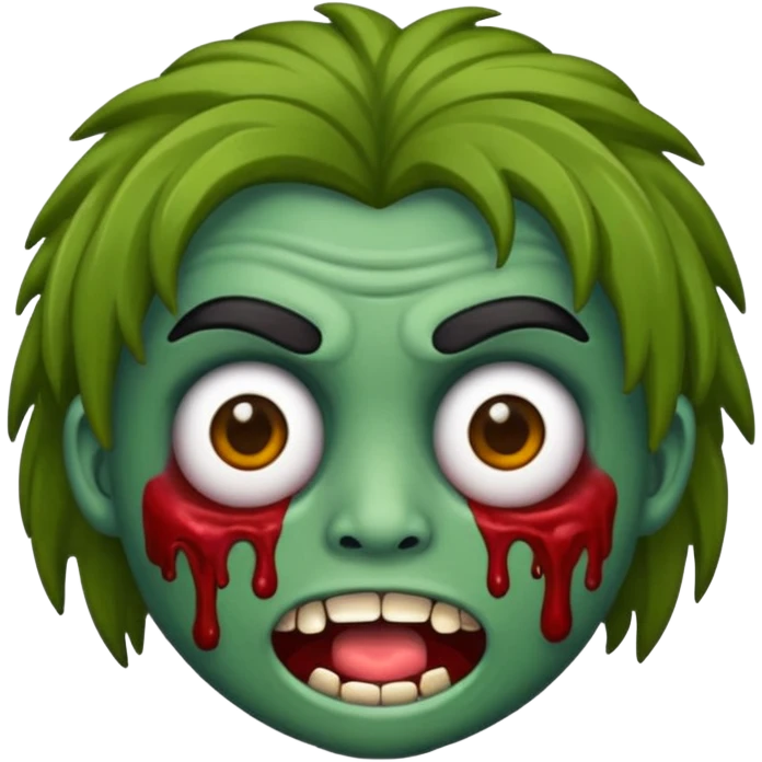 emoji de zumbi, com cabelo cacheado emoji