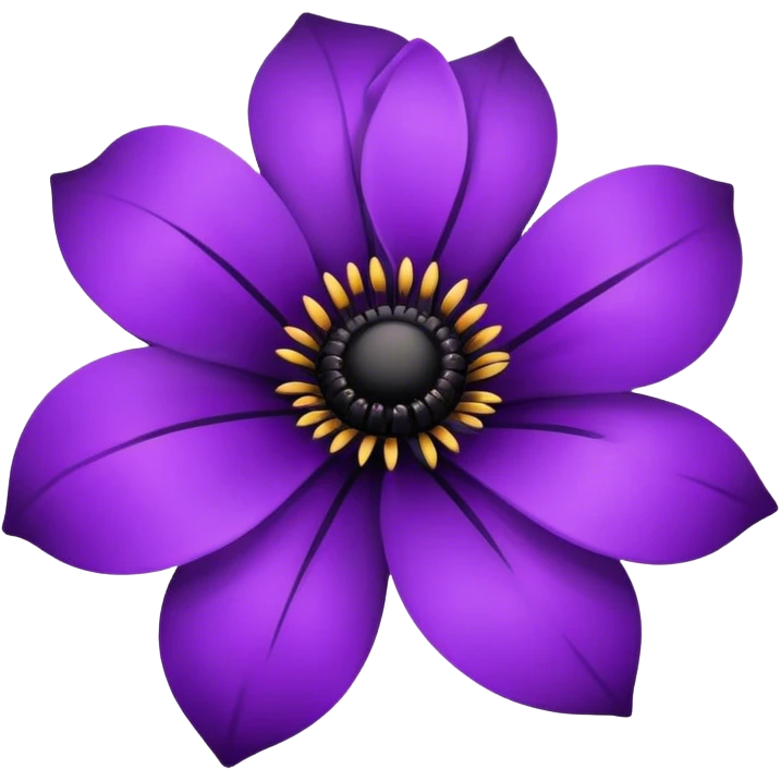 Purple and black Flower emoji