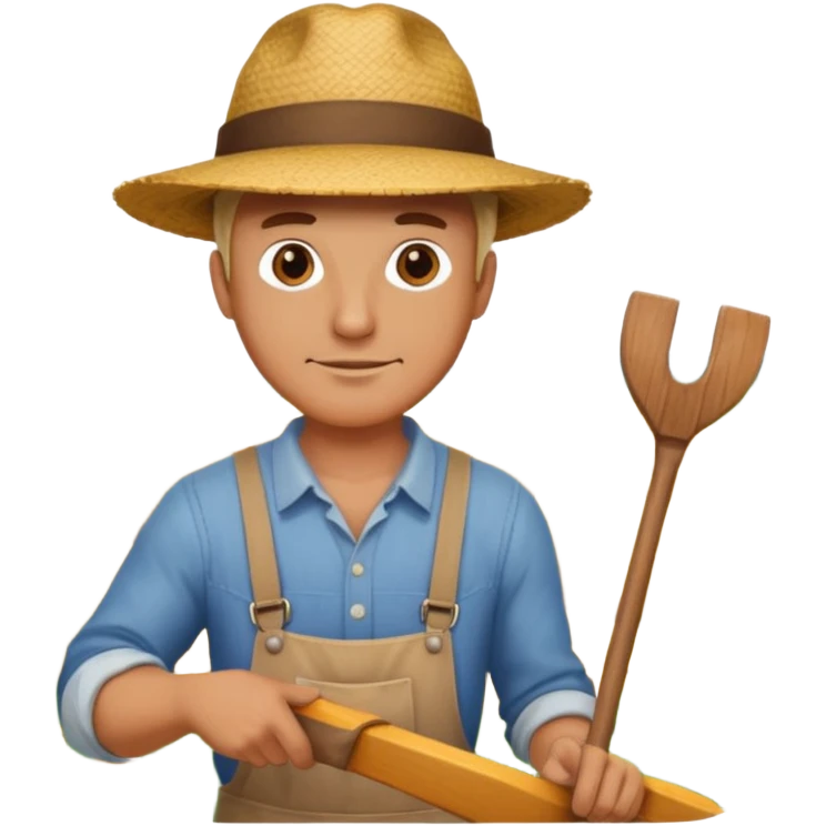 man plowing a field emoji