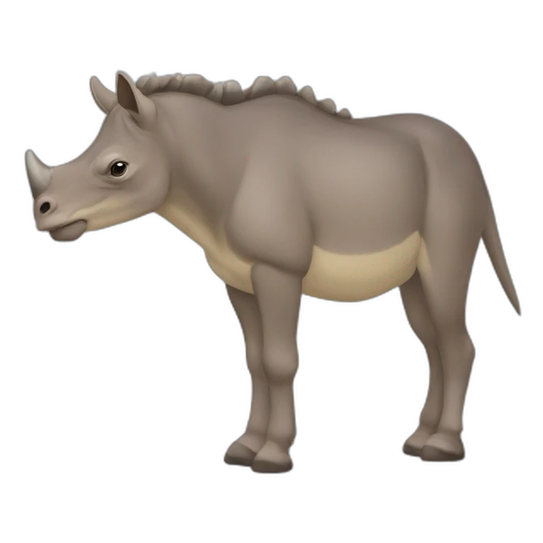 Rinoceronte atemorizado con 5 piernas emoji