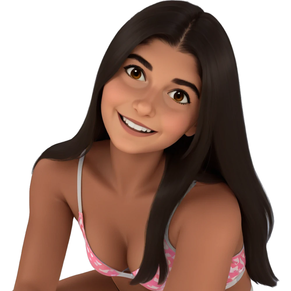 smiling girl in underwear emoji