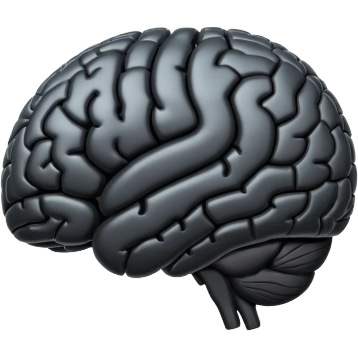 all-black digital brain emoji