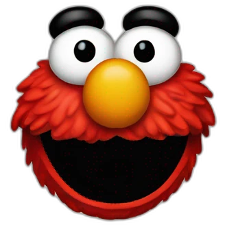 elmo with a human face] emoji