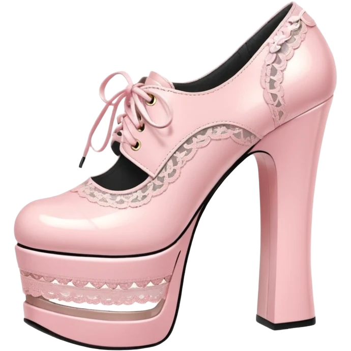 pastel pink Lolita shoes emoji