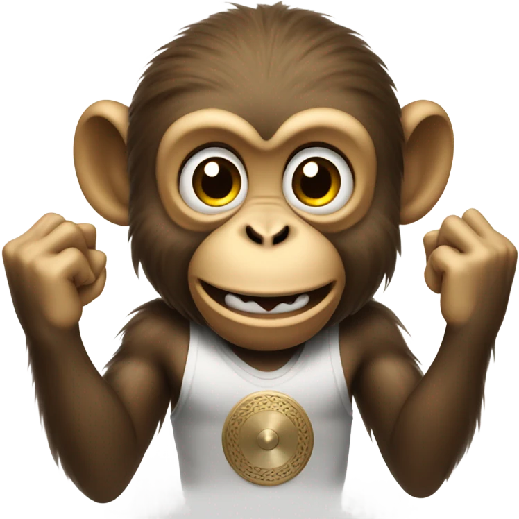 Monkey playing symbols emoji
