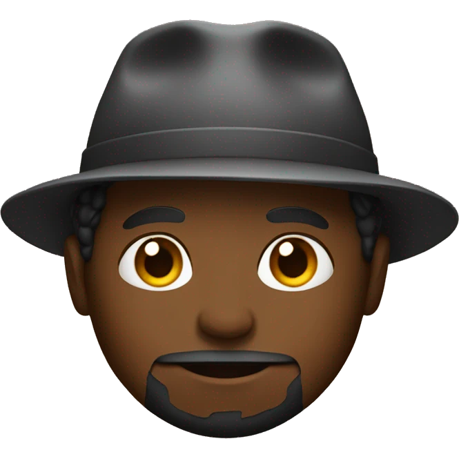 black dude with hat emoji