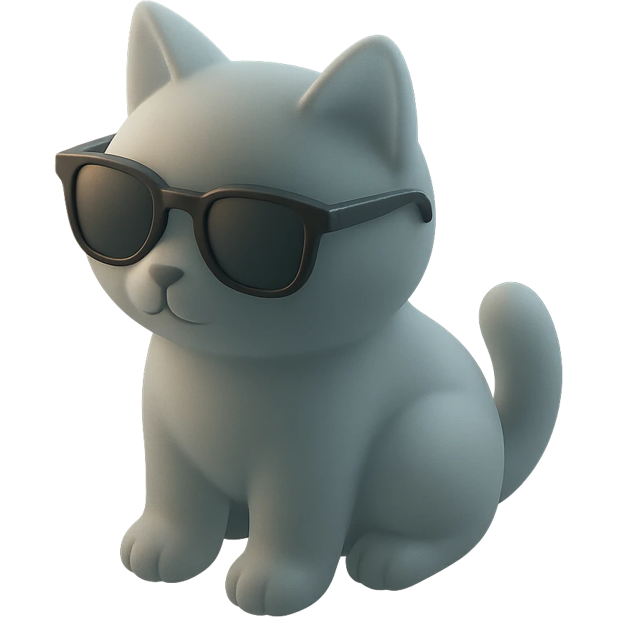 Cat wearing sunglasses emoji