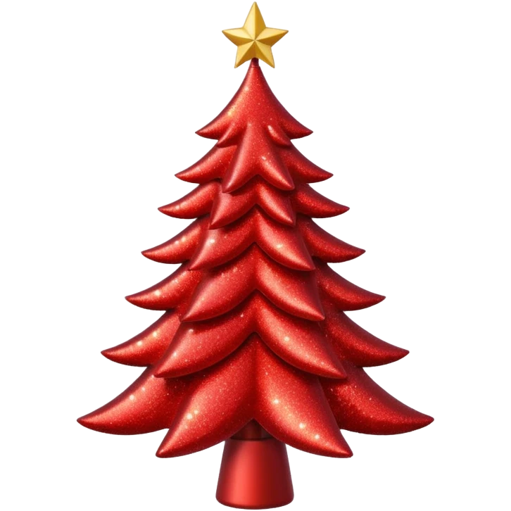 red glitter tree emoji