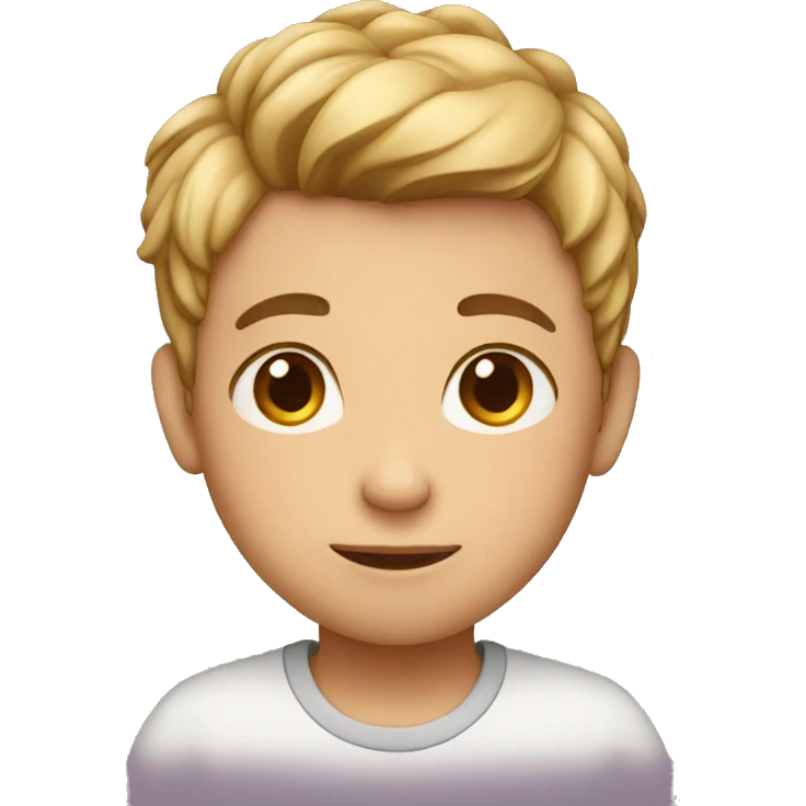 boy with heart emoji