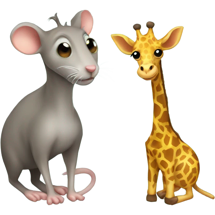 Rat and a giraffe  emoji