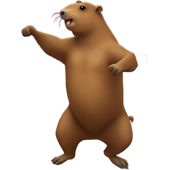 Capybara dancing in dive bar  emoji