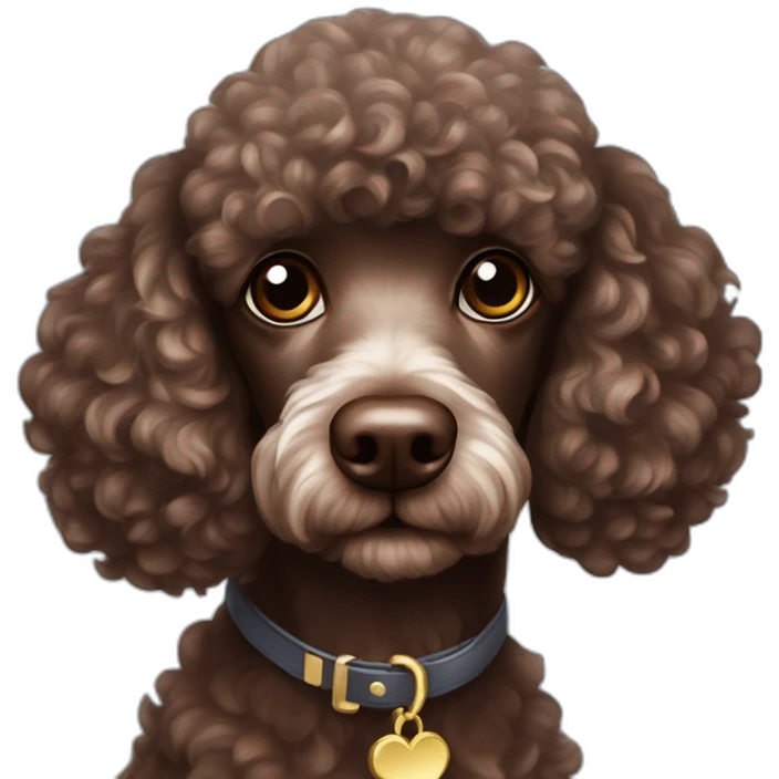 Chocolate poodle Mr. Darcy emoji