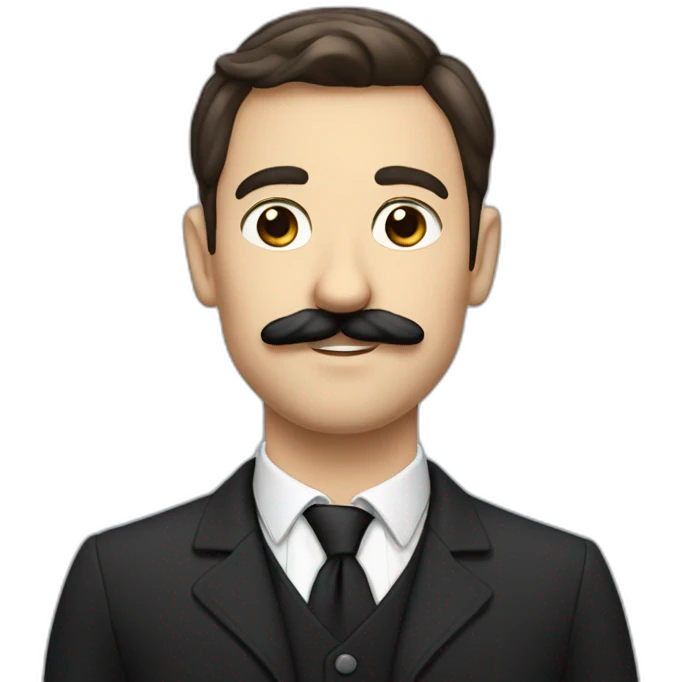 french guy with black moustache emoji