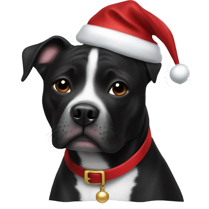 Black staffie xmas suits emoji