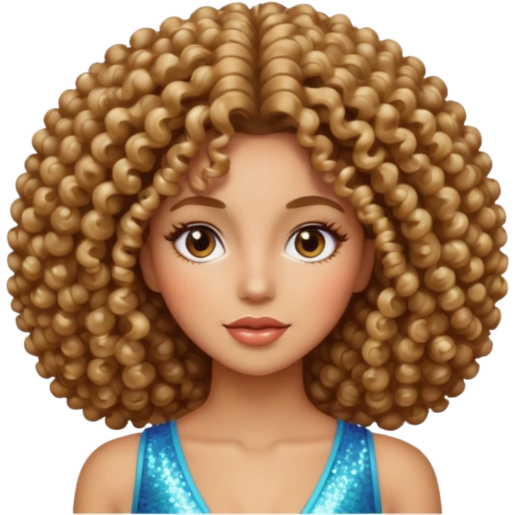 Woman with big hair and sparkles  emoji
