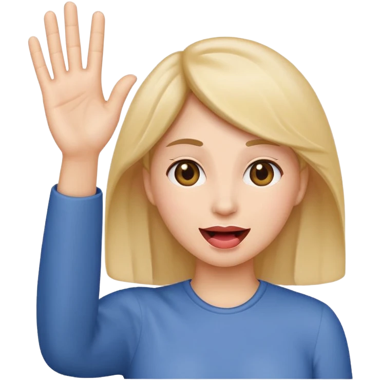 Make a emoji using the women emoji with a motion of her hand in front of her face kind of making a swimming awya motion w her hands and her Tounge sticking  emoji