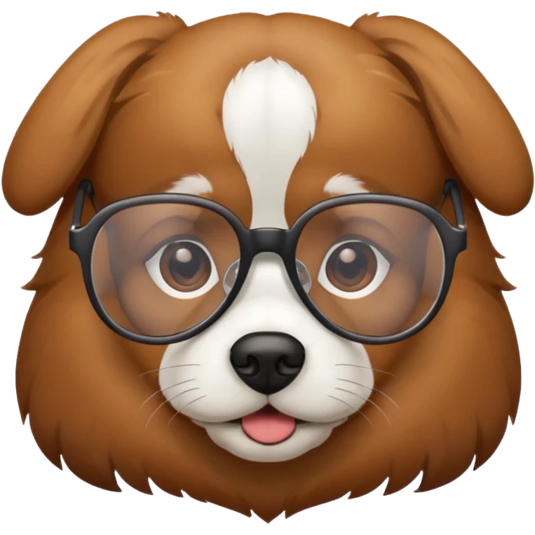 Dog wearing glasses  emoji
