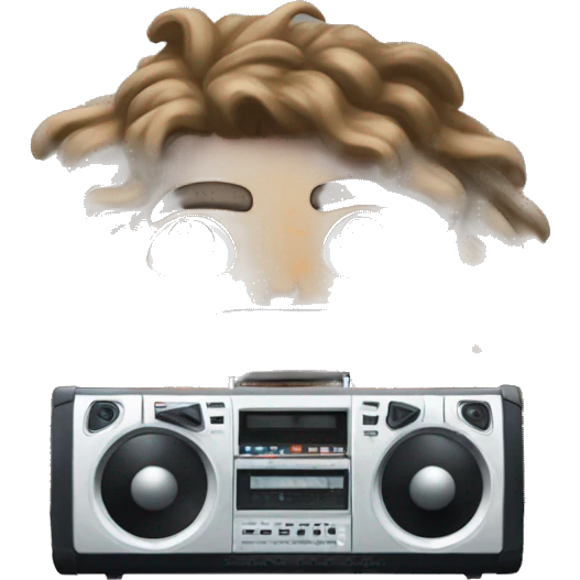 Lloyd dabbler holding a boombox emoji