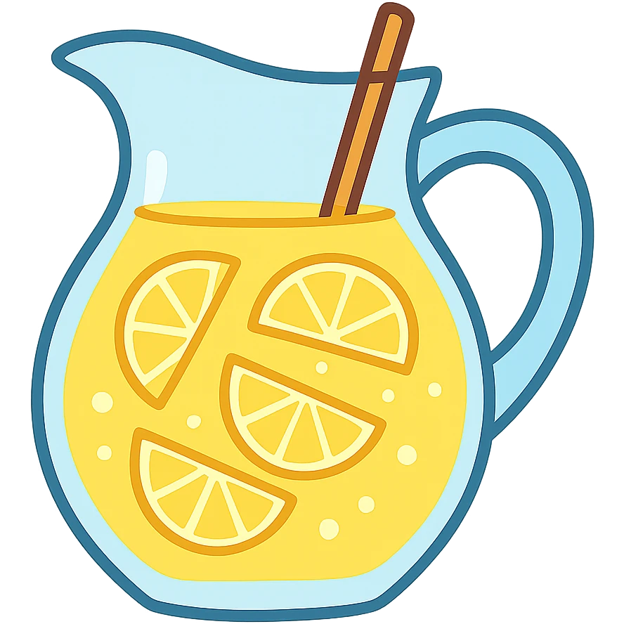 flat toon pitcher of lemonade emoji