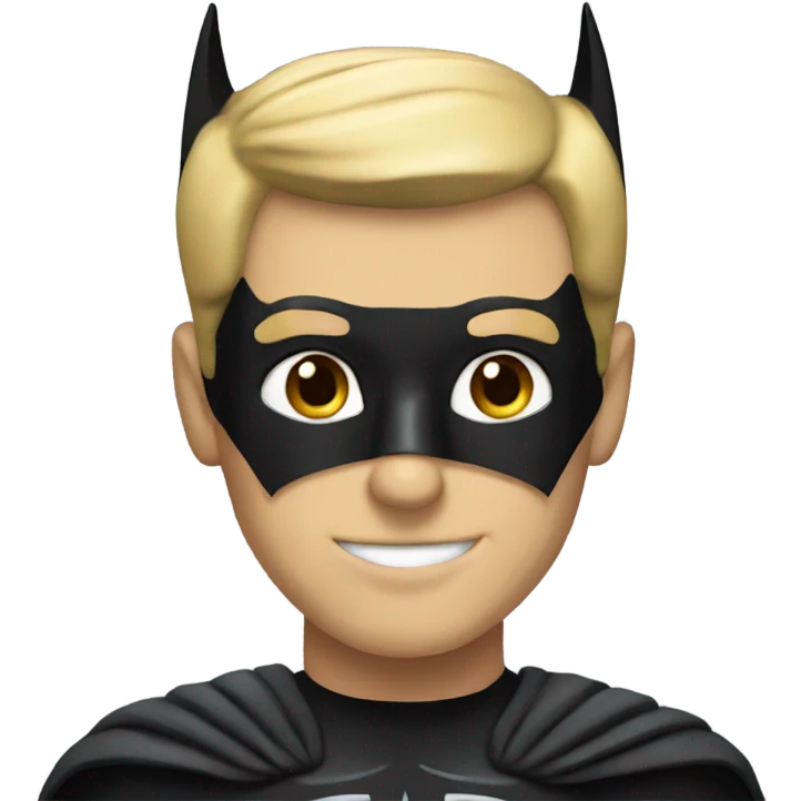Batman in all black costume emoji