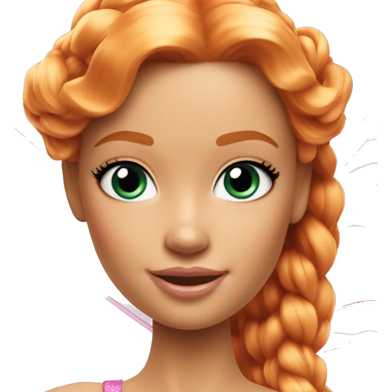 Attractive Barbie ginger fairy emoji