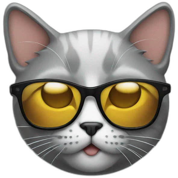 Cat with sunglasses emoji