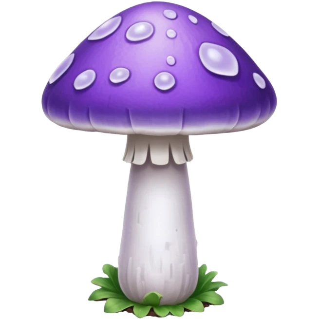 cogumelo fantasma fantasma roxo e branco emoji