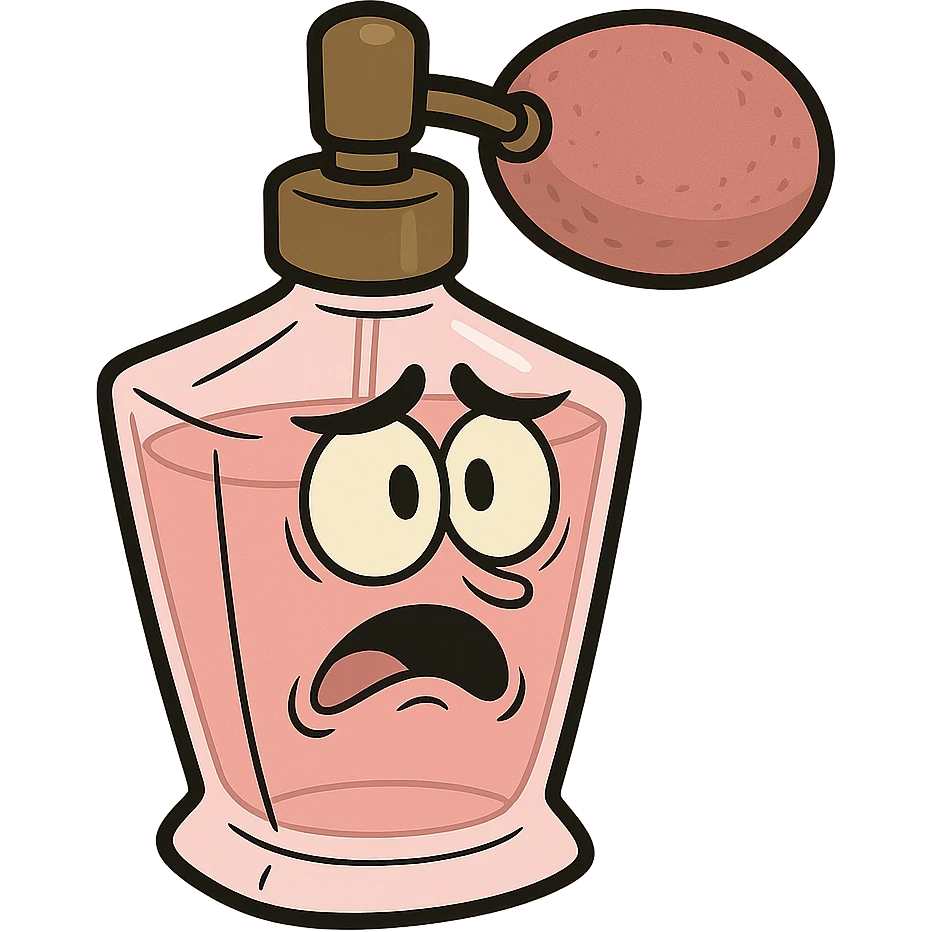 pink perfume bottle in flat toon style emoji