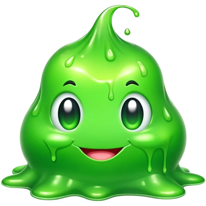 a cute gooey slime ball character emoji