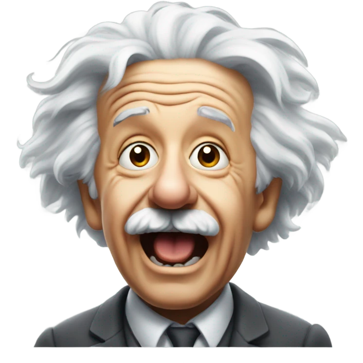 albert einstein going crazy emoji