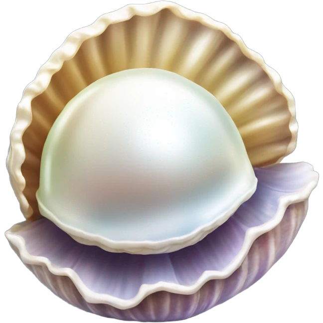 Clam and pearl emoji
