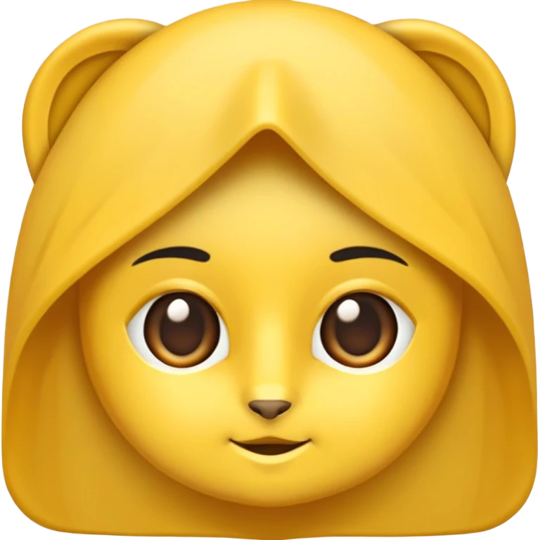 یک دختر با موهای مشکی و فرق وسط و صورتی چند ضلعی  emoji