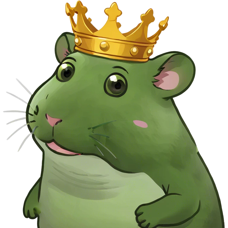 Hamster with crown  emoji