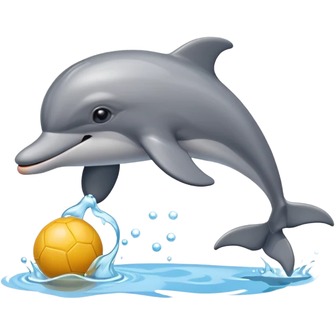Dolphin with ball on noise emoji