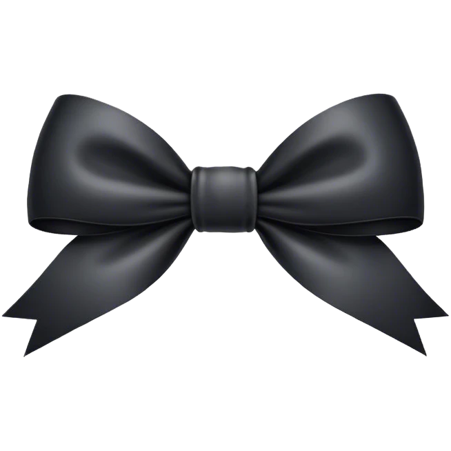 Black bow emoji