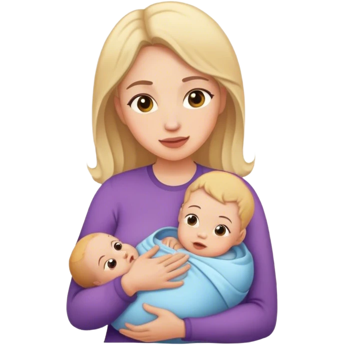 Mom holding baby emoji