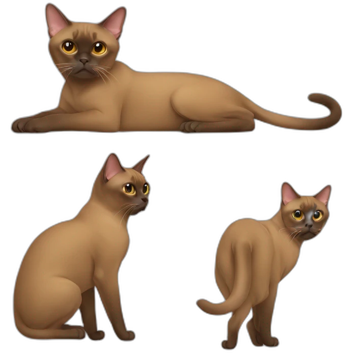 Burmese Cat Full Body emoji