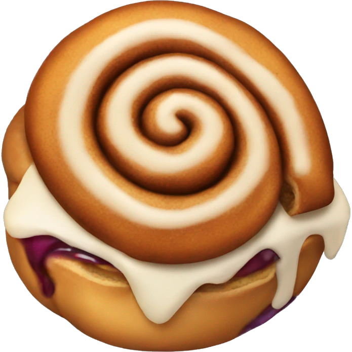 Cinnamon bun with plum  emoji
