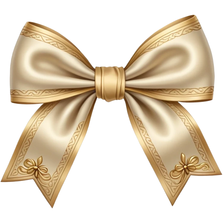 beige bow emoji