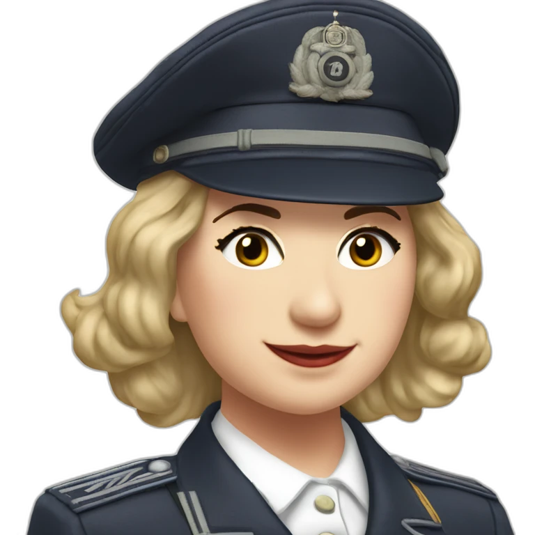 Victoria Coren German ww2 uniform underwear model mash potato party emoji