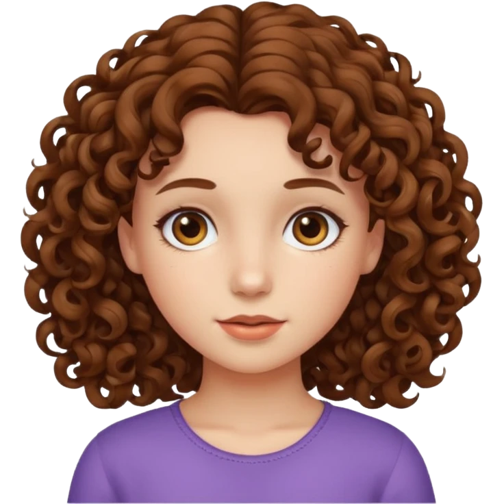 girl with hair curles emoji