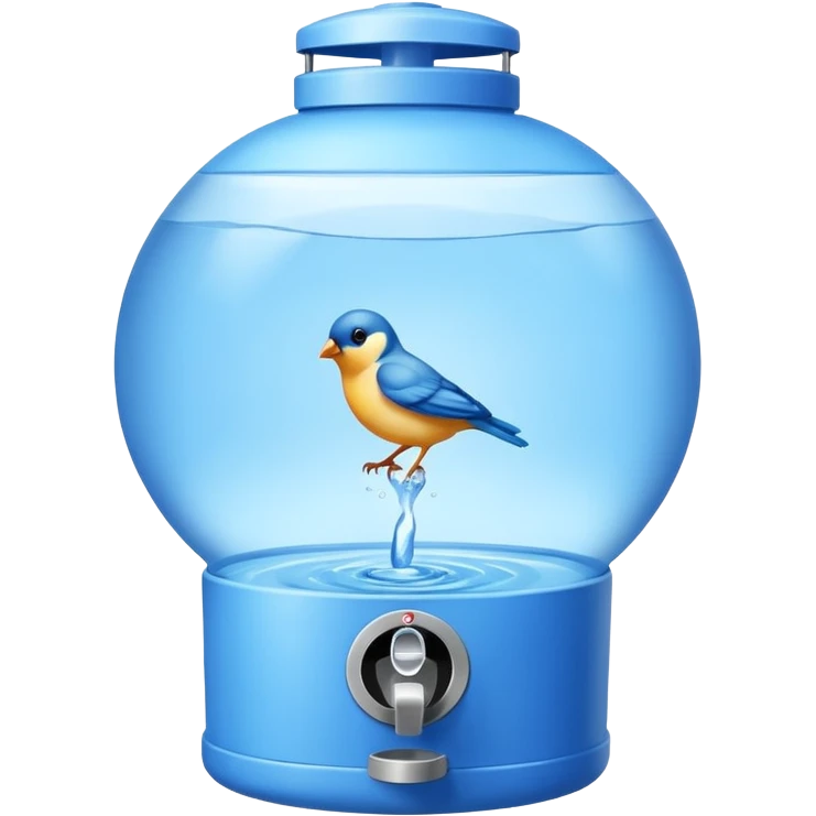 Water dispenser for birds emoji