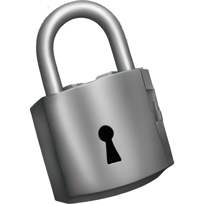 lock in the shape of a grage emoji