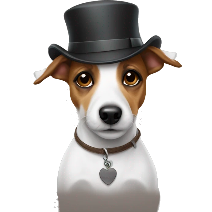 jack russel with hat emoji