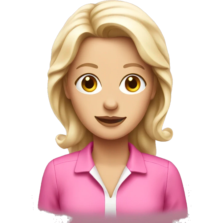 White lady in pink jumpsuit  emoji
