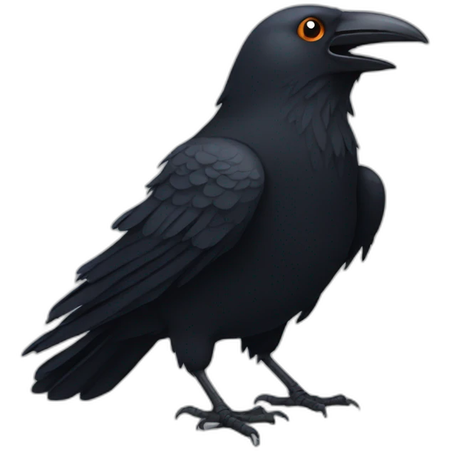 crow with heat emoji